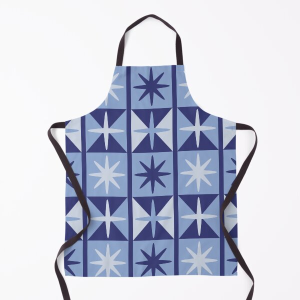 Item preview, Mid Century Modern Starburst Pattern in Blues designed and sold by tonymagnerart.