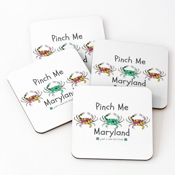 Item preview, Funny Maryland flag crab with Irish green crab designed and sold by KVSGRAFFITI.