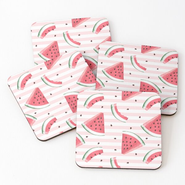 Item preview, Watermelon Slices on Pink Stripes designed and sold by Julie Erin Designs.