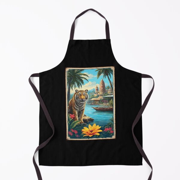 Artikelvorschau, Vintage Reisekunst – Tiger & Blüten entworfen und verkauft von Boddicca.