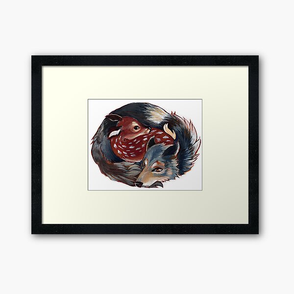 Item preview, Predator Prey Entangled - Wolf and Deer designed and sold by SecretDaydream.