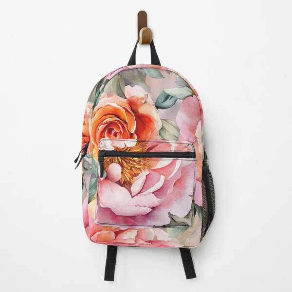 Item preview, Pretty Pink and Orange Flowers designed and sold by WatercolorLane.