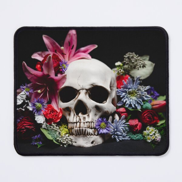Item preview, Skull with Flowers designed and sold by Grave Capture Photos.