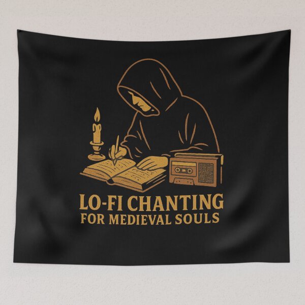 Item preview, Lo-Fi Chanting for Medieval Souls – Retro Monk Aesthetic designed and sold by freackly.