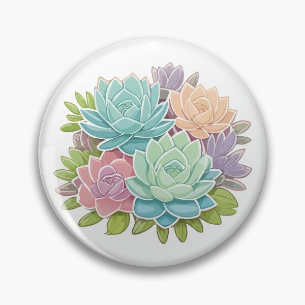 Item preview, Mini succulent cluster in pastel colors designed and sold by Z8prints.