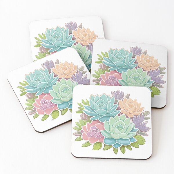 Item preview, Mini succulent cluster in pastel colors designed and sold by Z8prints.
