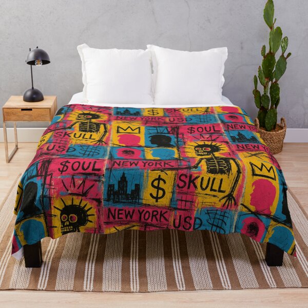 Item preview, Neo-Expressionist Skull Art – Urban Graffiti Style with New York and Pop Silhouettes designed and sold by weirdfishes123.