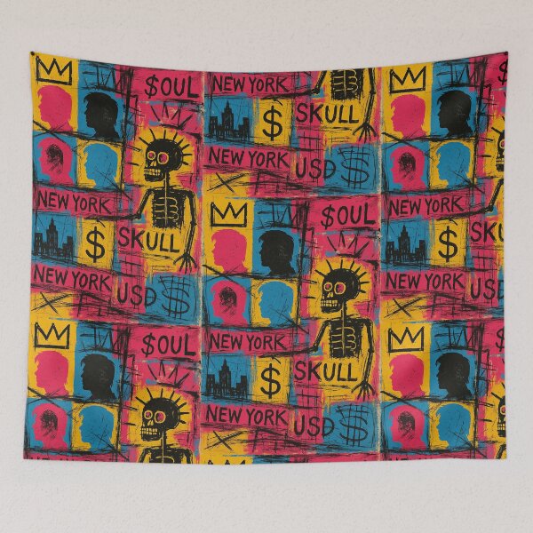 Item preview, Neo-Expressionist Skull Art – Urban Graffiti Style with New York and Pop Silhouettes	 designed and sold by weirdfishes123.