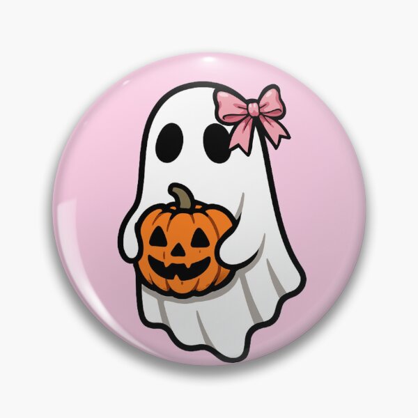 Item preview, Spooky Ghost With Pink Bow designed and sold by FarieArt.