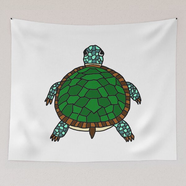 Item preview, Cute turtle cartoon illustration green turtle top view designed and sold by Jjc59.