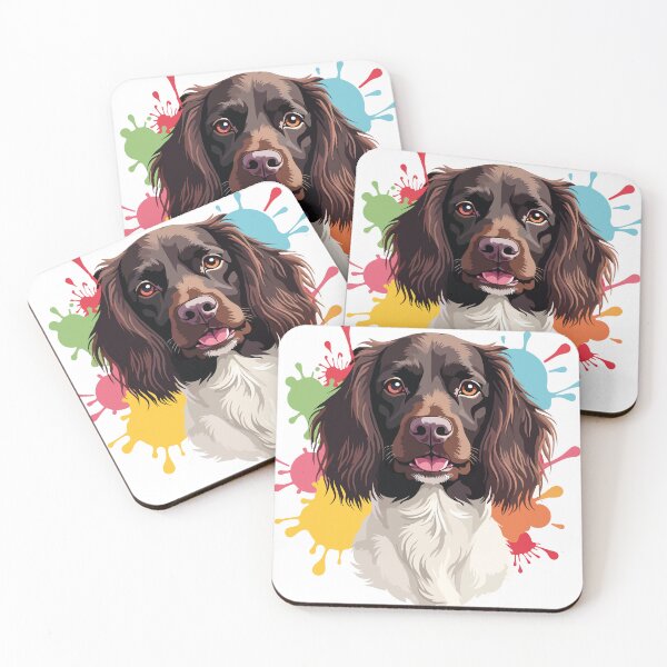 Item preview, Colorful Small Munsterlander – Vibrant Dog Vector Art designed and sold by AlmaMoArt.