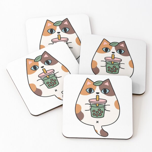 Item preview, Sticky tabby kitten with bubble tea designed and sold by JonysCreativeDesigns.