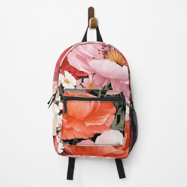 Item preview, Pretty Pink and Orange English Garden Floral designed and sold by WatercolorLane.