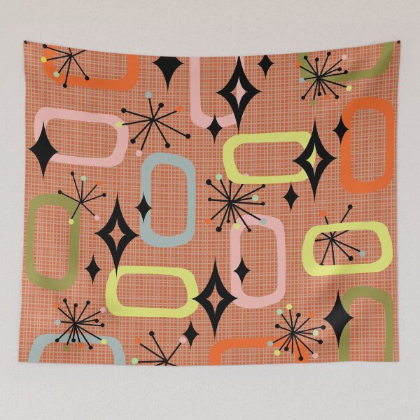 Item preview, Retro 60's Burnt Orange Minimal Design designed and sold by Sharon Schwalbe.
