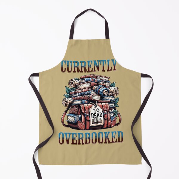 Item preview, Currently Overbooked – Book Stack & Reading Humor Design designed and sold by KissellArt.