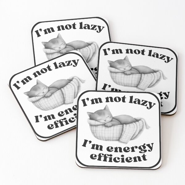 Item preview, Efficient Kitty B&W designed and sold by Lee Darnell.