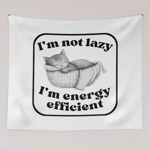 Item preview, Efficient Kitty B&W designed and sold by Lee Darnell.