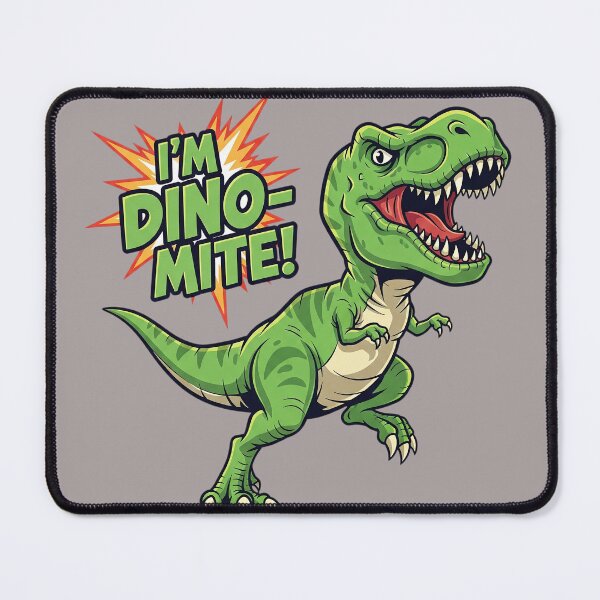 Item preview, I’m Dino-Mite Funny T-Rex Dinosaur Cartoon Pun Design designed and sold by WittyNest Studio.