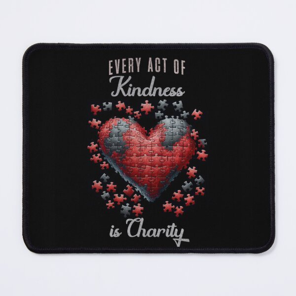 Item preview, Kindness is Charity – Puzzle Heart Design designed and sold by D-Islamic.