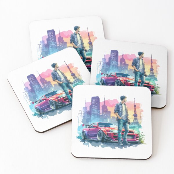 Item preview, Street Racing - Car Culture - Watercolor designed and sold by RaceDayRags.