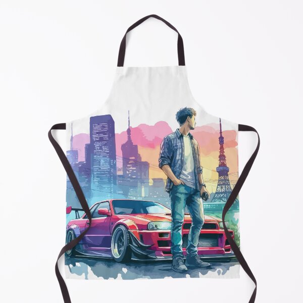 Item preview, Street Racing - Car Culture - Watercolor designed and sold by RaceDayRags.