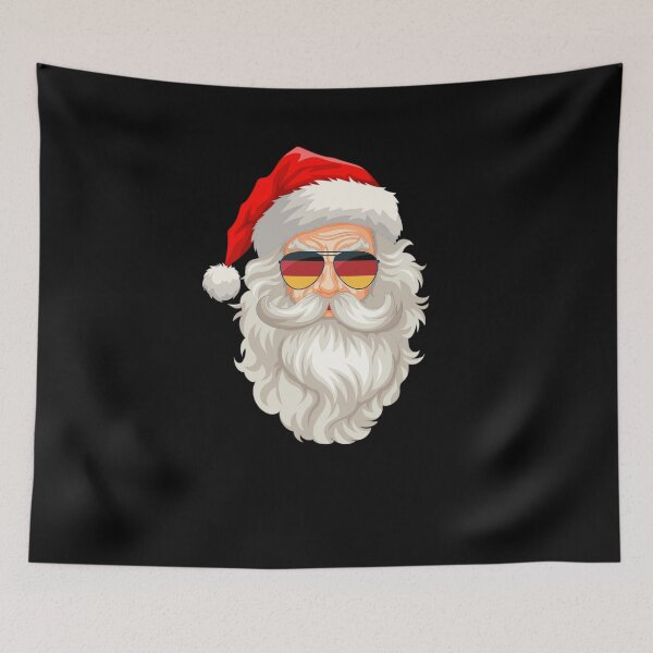 Item preview, German Santa with Germany flag sunglasses Funny Santa humor designed and sold by snowry.