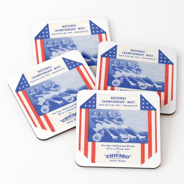 Item preview, National Championship Meet 1941 Cleveland Ohio Roller Skating Rink Sticker Decal Label designed and sold by tislord.