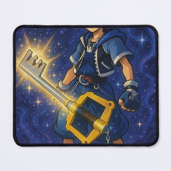Item preview, Anime Hero with Giant Key in Galaxy – Fantasy Adventure Boy Art	 designed and sold by weirdfishes123.