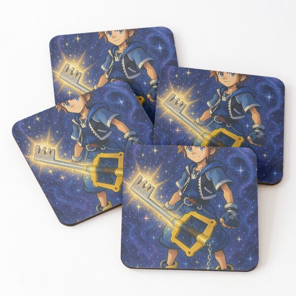 Item preview, Anime Hero with Giant Key in Galaxy – Fantasy Adventure Boy Art	 designed and sold by weirdfishes123.