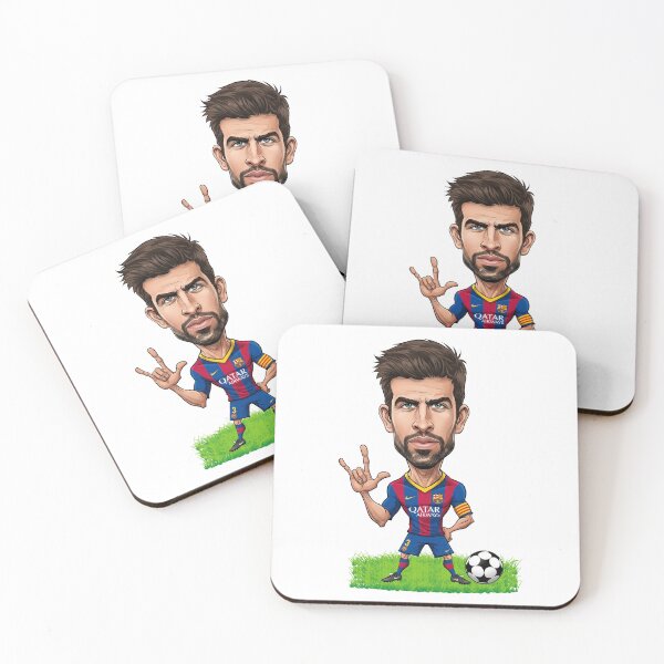 Aperçu de l'œuvre Caricature drôle de Gerard Piqué Barcelone créée et vendue par vectorlove.