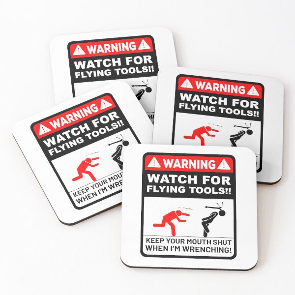 Item preview, Watch for Flying tools, Warning designed and sold by ElseWorldDesign.