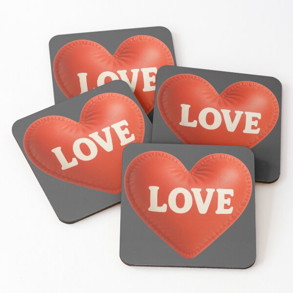 Item preview, Red Heart with LOVE Text on White Background designed and sold by CreativeLarysa.