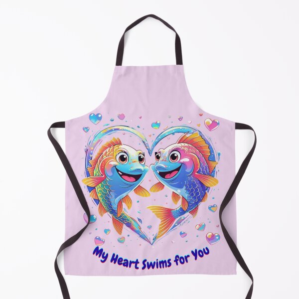 Item preview, Shimmering Love – Fish Couple in a Splashy Heart designed and sold by DariaCraft.