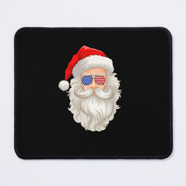Item preview, American Santa with USA flag sunglasses Funny Santa humor designed and sold by snowry.