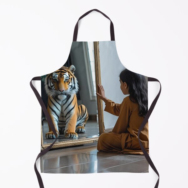 Item preview, Girl seeing her reflection of a tiger designed and sold by WildSoul04.