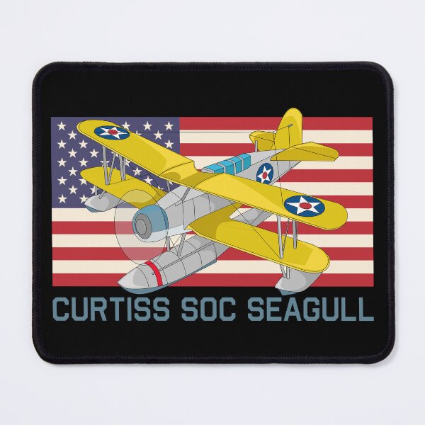 Item preview, Curtiss SOC Seagull WW2 Seaplane Diagram USA Flag designed and sold by MilitaryMart.