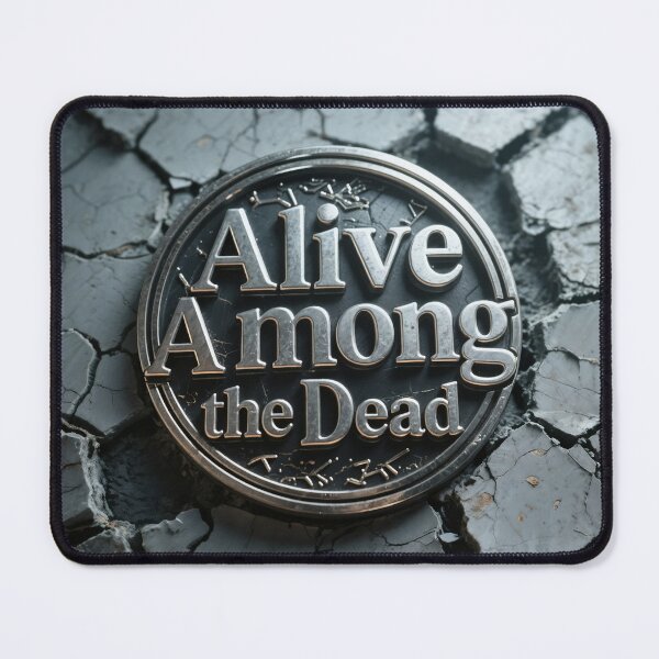 Item preview, Metallic Medallion with Engraved Text on Cracked Dry Surface designed and sold by Creative88Art.