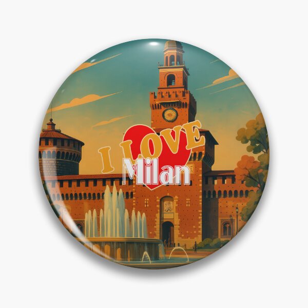 Artikelvorschau, Greetings from MILAN - CASTELLO SFORZESCO - Retro Vintage Design entworfen und verkauft von Earth Celebration Designs.