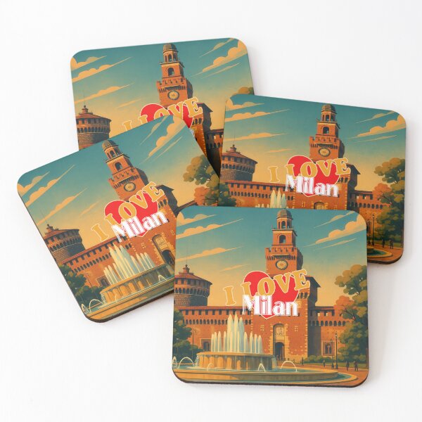 Artikelvorschau, Greetings from MILAN - CASTELLO SFORZESCO - Retro Vintage Design entworfen und verkauft von Earth Celebration Designs.