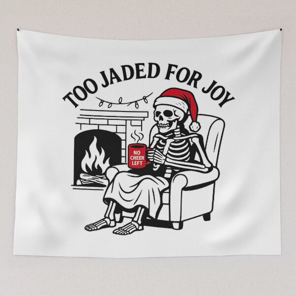 Item preview, Sassy Skeleton Holiday – No Cheer Left Christmas Design designed and sold by ArcadiaSilence.