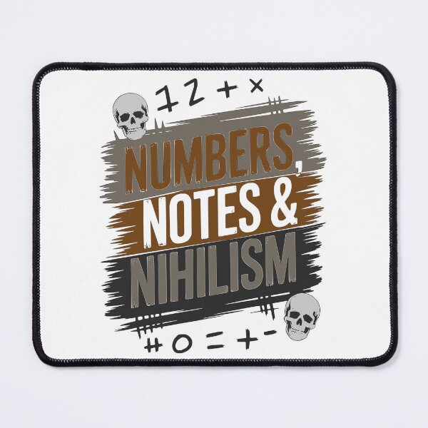 Item preview, Numbers, Notes & Nihilism, Grunge Dark Academia Design designed and sold by ZIPsketch.