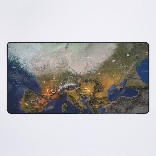 Item preview, Ice Age Europe (20,000 years ago) map designed and sold by CarlAugustW.