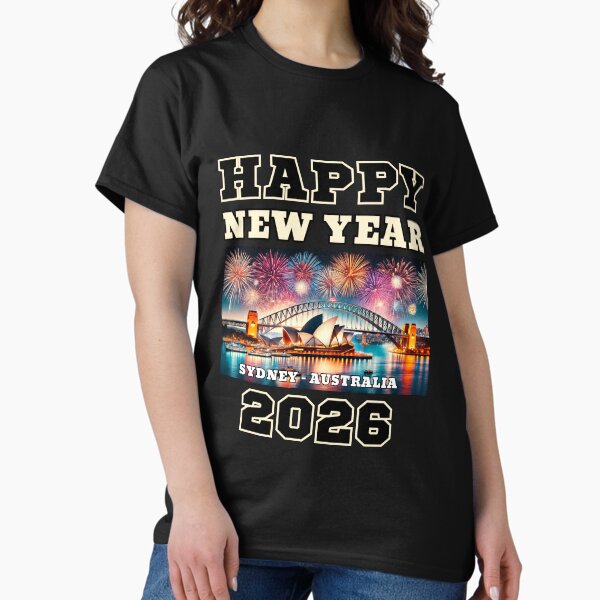 Item preview, Happy New Year 2026 - Sydney - Yellow Edition designed and sold by Manic Merch Designs.