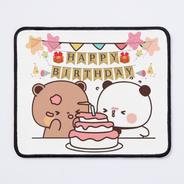 Item preview, Happy Birthday Cute DuDu Bear and BuBu Panda Are Celebrating 2025 designed and sold by BrightStreets.
