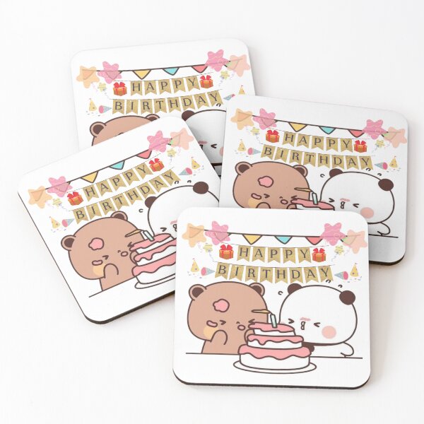 Item preview, Happy Birthday Cute DuDu Bear and BuBu Panda Are Celebrating 2025 designed and sold by BrightStreets.