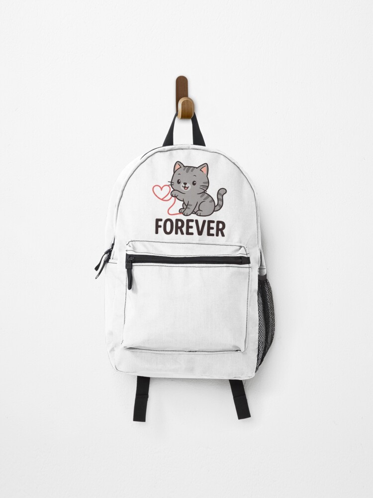 Thumbnail 1 of 3, Backpack, Kitten forever designed and sold by AlisonFlor.