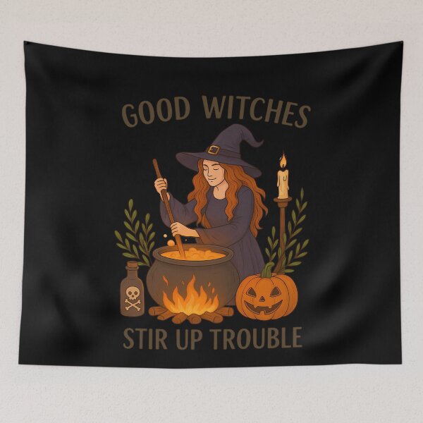 Item preview, Good Witches Stir Up Trouble Halloween Cauldron Magic designed and sold by k3rstman1.