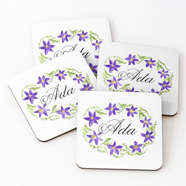 Item preview, Ada name girls Flowers wreath designed and sold by Monika Howarth.