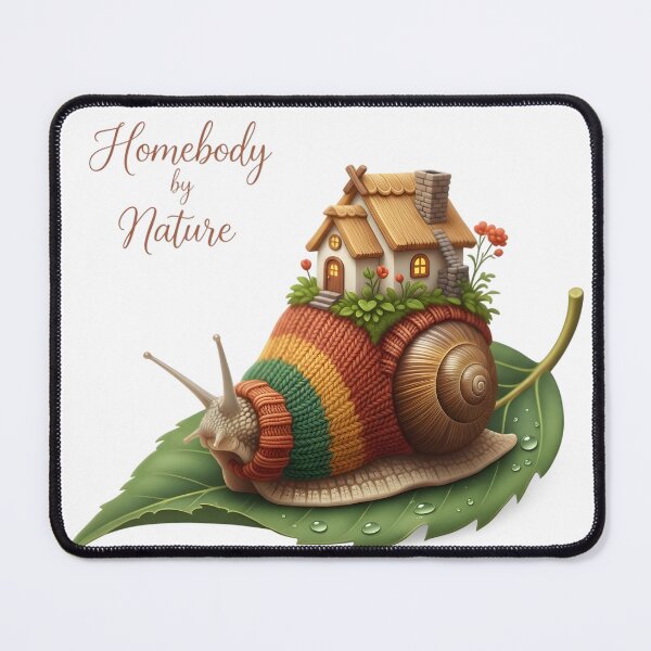 Item preview, Homebody by Nature – Cozy Snail Cottage Whimsy Digital Art designed and sold by AnnDesignStudio.