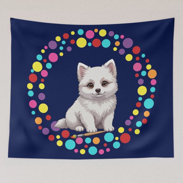 Item preview, Celebrate Dot Day with My Icelandic Sheepdog – Colorful Dog Art designed and sold by The Real Life Symphony.